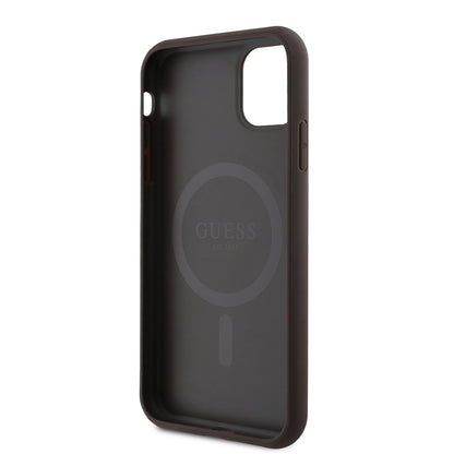 iPhone 11 Kılıf Guess Orjinal Lisanslı 4G Desen Yazı Logolu Kapak