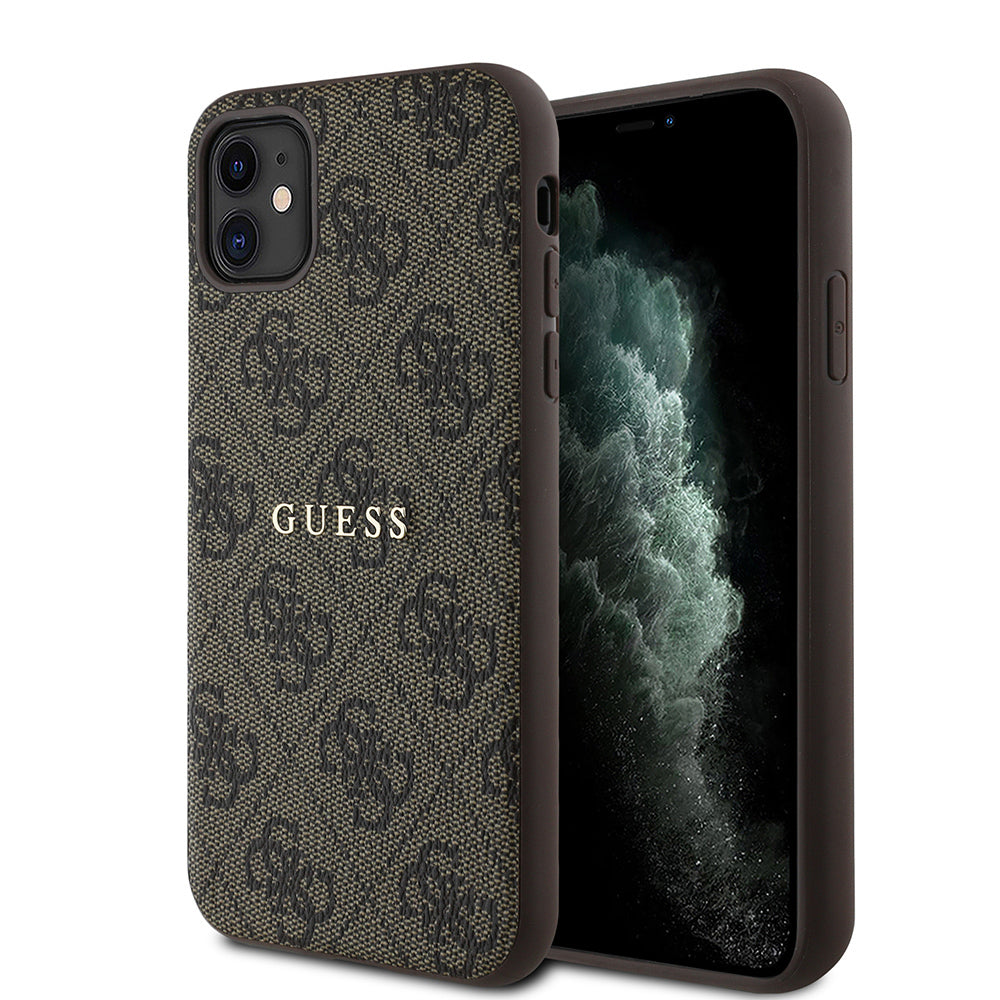 iPhone 11 Kılıf Guess Orjinal Lisanslı 4G Desen Yazı Logolu Kapak