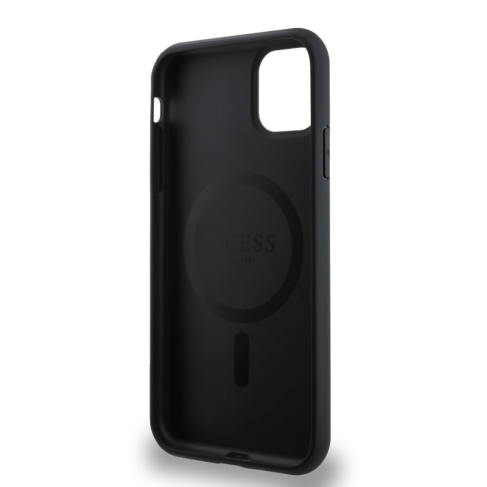 iPhone 11 Kılıf Guess Orjinal Lisanslı M-safe Şarj Özellikli Small 4G Classic Kapak
