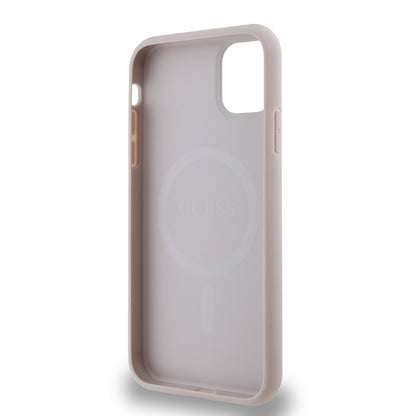 iPhone 11 Kılıf Guess Orjinal Lisanslı M-safe Şarj Özellikli Small 4G Classic Kapak