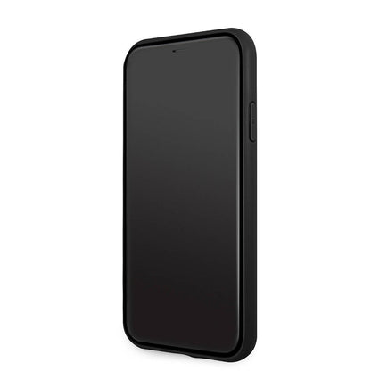 iPhone 11 Kılıf Guess PU Deri Büyük Metal Logo Dizaynlı Kapak