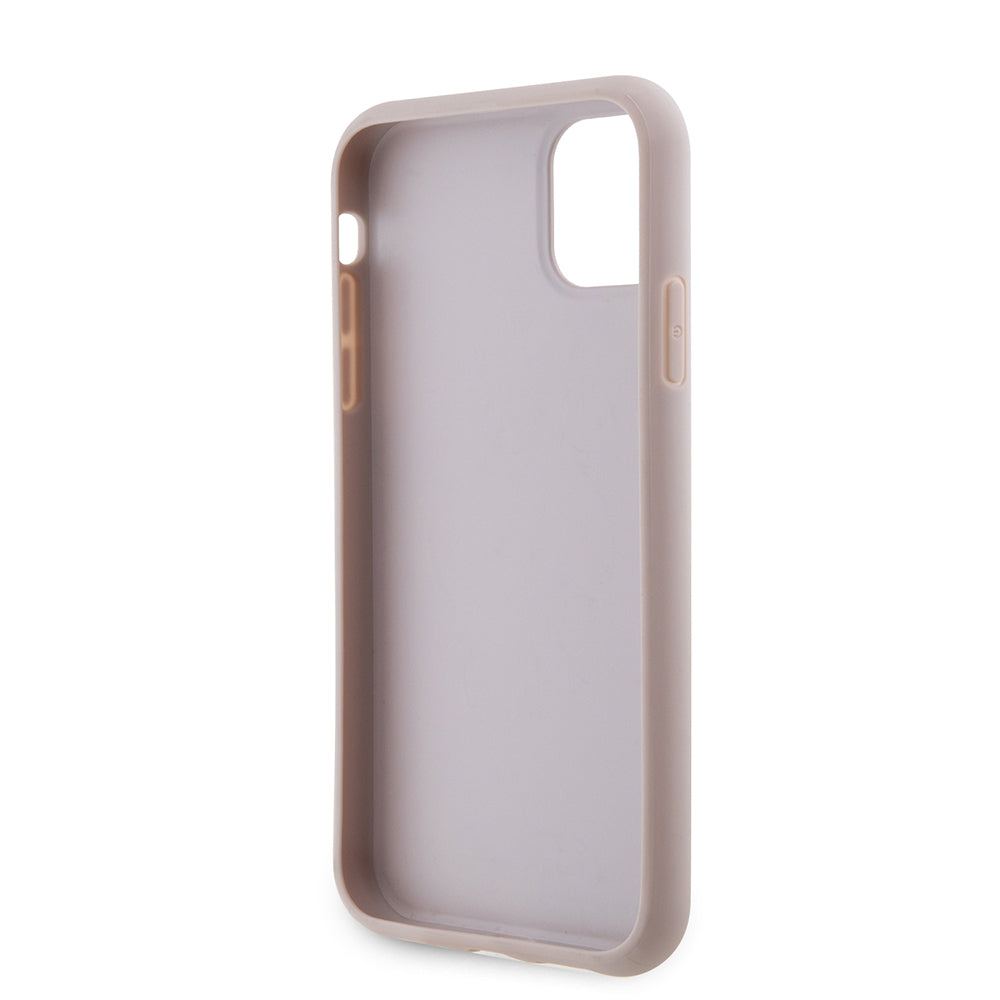 iPhone 11 Kılıf Guess PU Deri Büyük Metal Logo Dizaynlı Kapak