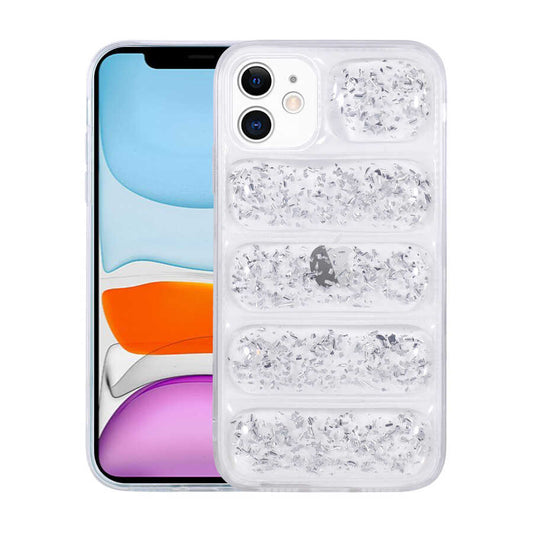 Apple iPhone 11 Kılıf Kamera Korumalı Simli Airbag'li Zore Dalga Kapak