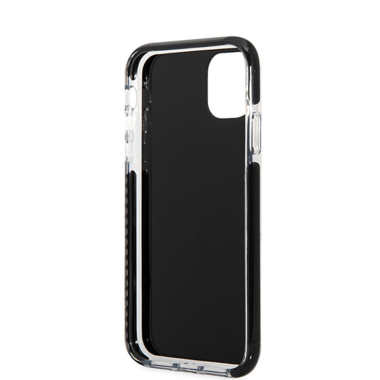 iPhone 11 Kılıf Karl Lagerfeld Kenarları Siyah Silikon K&C Dizayn Kapak