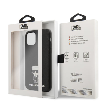 iPhone 11 Kılıf Karl Lagerfeld PU Suni Deri Karl Dizayn Kapak
