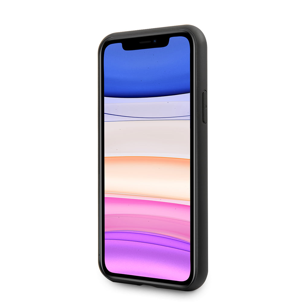 iPhone 11 Kılıf Karl Lagerfeld PU Suni Deri Karl Dizayn Kapak