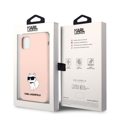 iPhone 11 Kılıf Karl Lagerfeld Silikon Choupette Dizayn Kapak