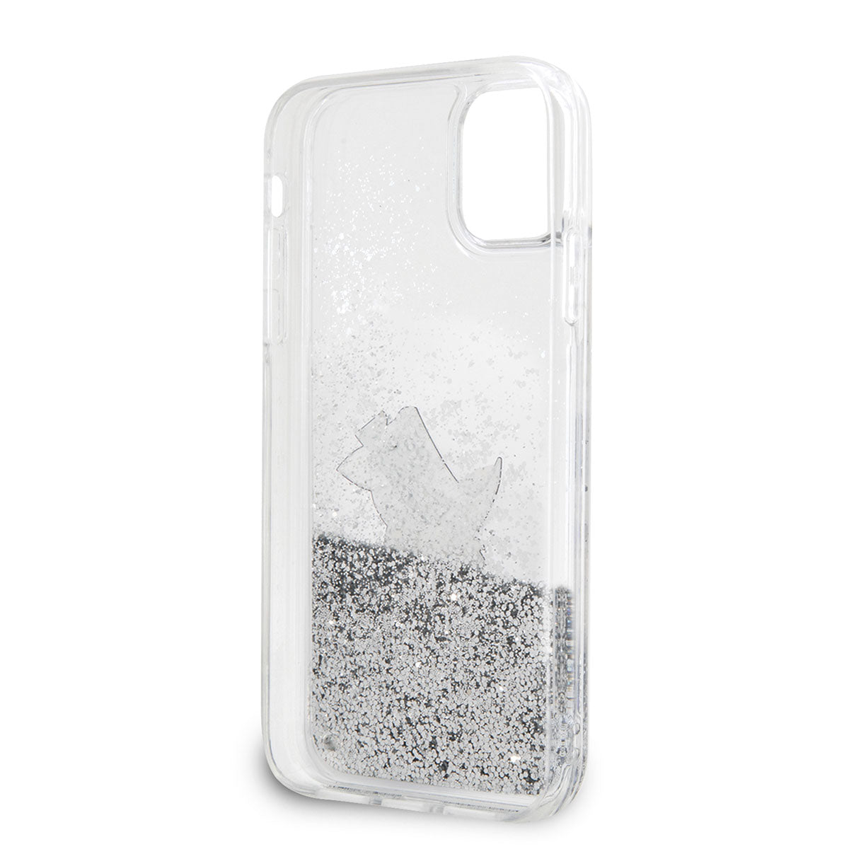 iPhone 11 Kılıf Karl Lagerfeld Sıvılı Simli Choupette Fun Dizayn Kapak