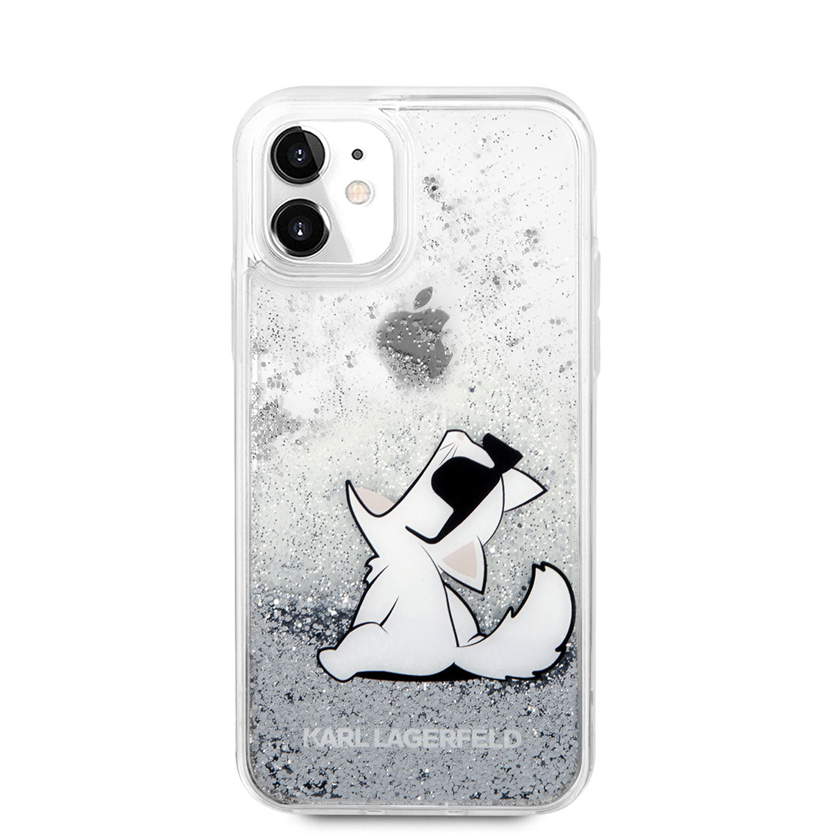 iPhone 11 Kılıf Karl Lagerfeld Sıvılı Simli Choupette Fun Dizayn Kapak
