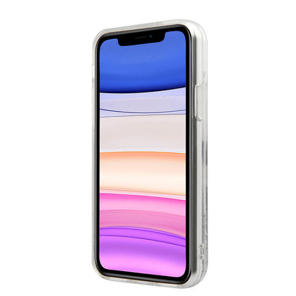 iPhone 11 Kılıf Karl Lagerfeld Sıvılı Simli Choupette Fun Dizayn Kapak