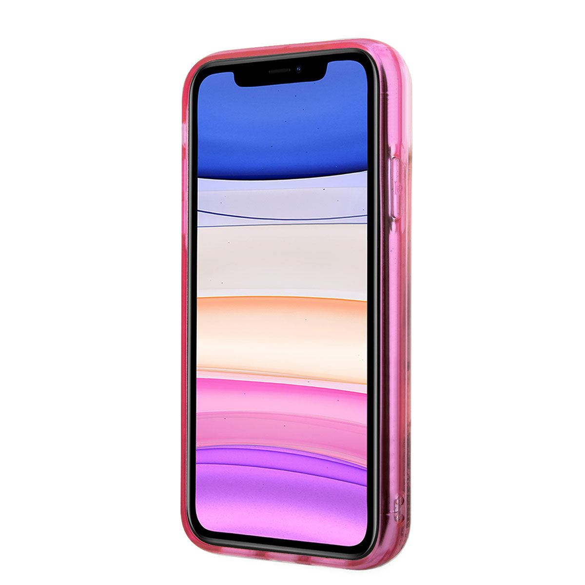iPhone 11 Kılıf Karl Lagerfeld Sıvılı Simli Choupette Head Dizayn Kapak