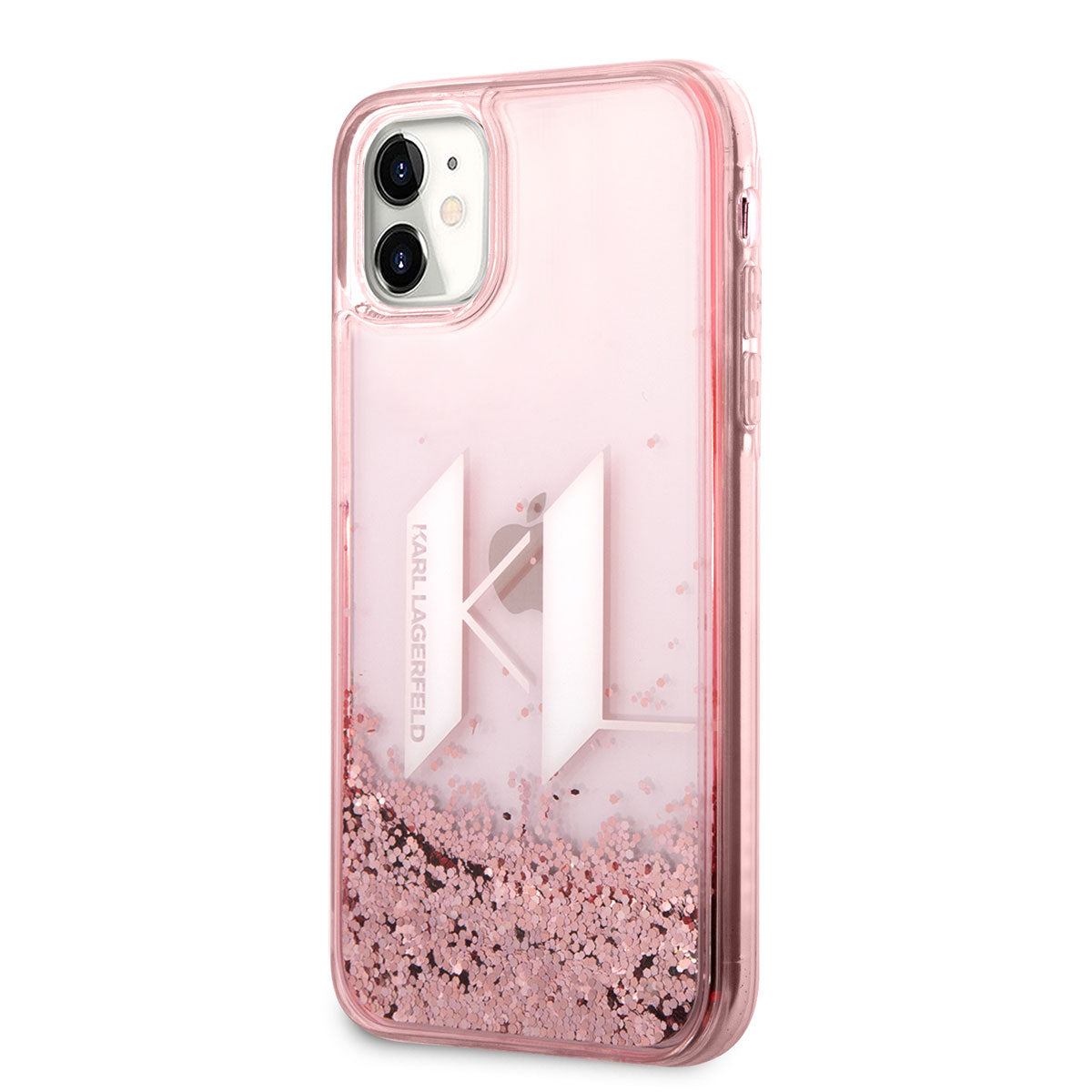 iPhone 11 Kılıf Karl Lagerfeld Sıvılı Simli Dizayn Kapak