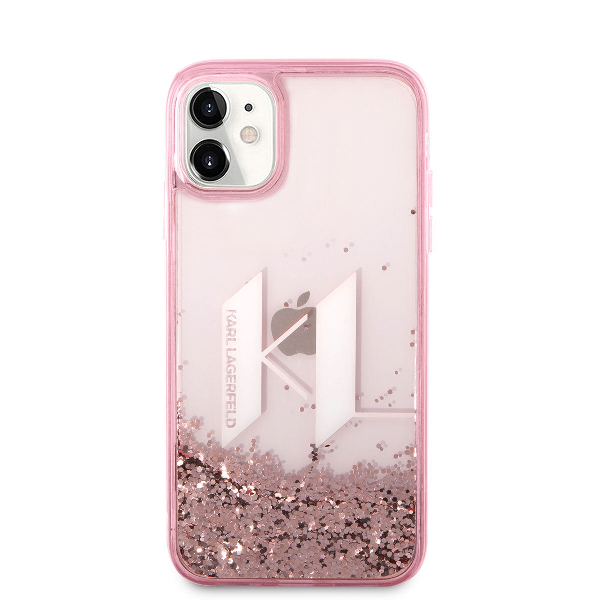 iPhone 11 Kılıf Karl Lagerfeld Sıvılı Simli Dizayn Kapak