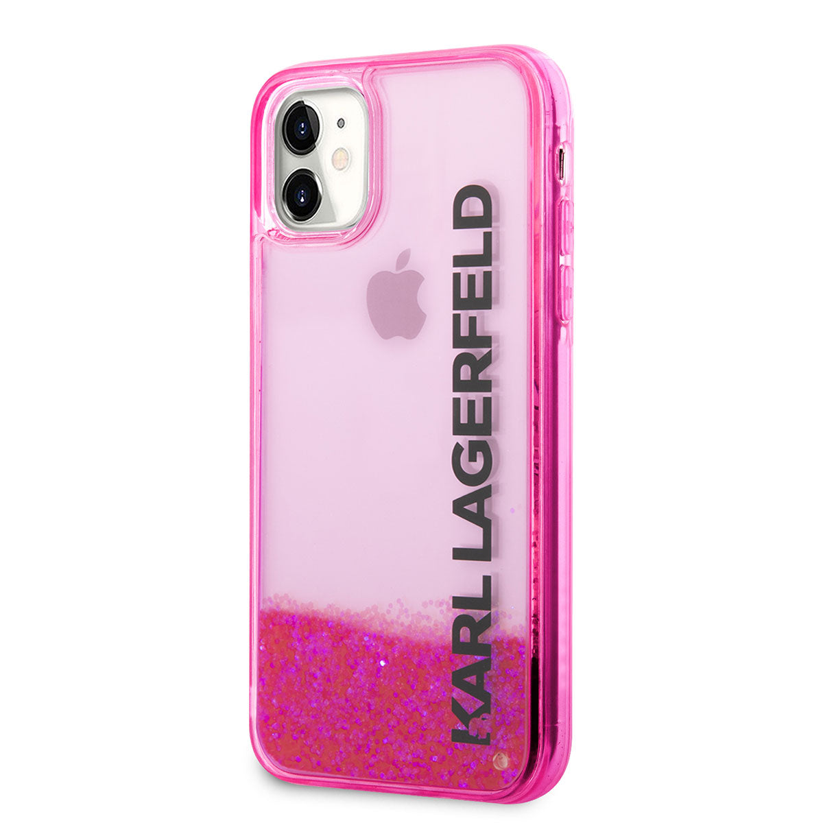 iPhone 11 Kılıf Karl Lagerfeld Sıvılı Simli Elong Dizayn Kapak
