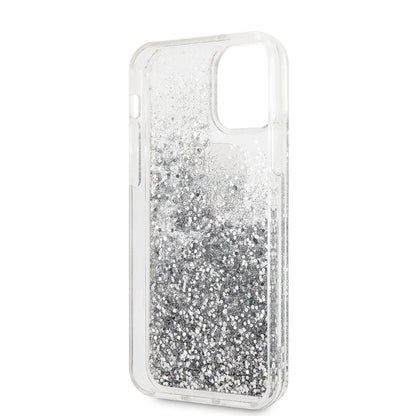iPhone 11 Kılıf Karl Lagerfeld Sıvılı Simli K&C Dizayn Kapak
