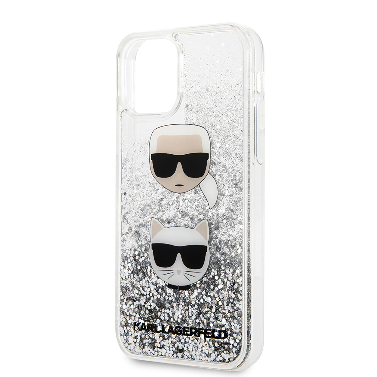 iPhone 11 Kılıf Karl Lagerfeld Sıvılı Simli K&C Dizayn Kapak
