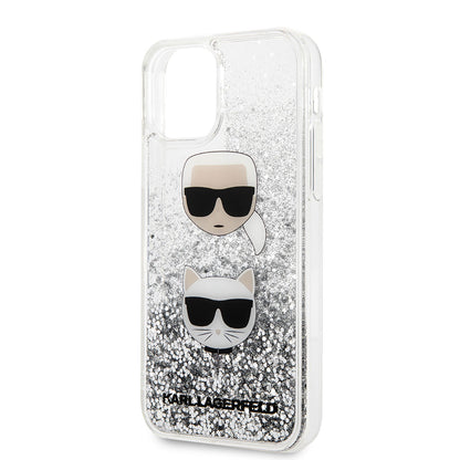 iPhone 11 Kılıf Karl Lagerfeld Sıvılı Simli K&C Dizayn Kapak