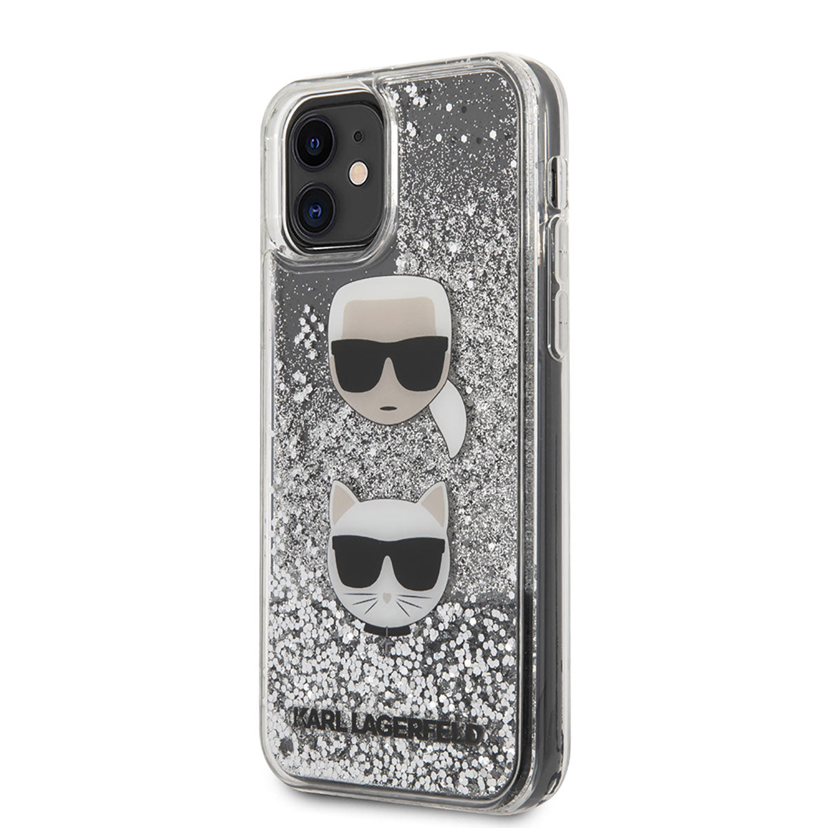 iPhone 11 Kılıf Karl Lagerfeld Sıvılı Simli K&C Dizayn Kapak