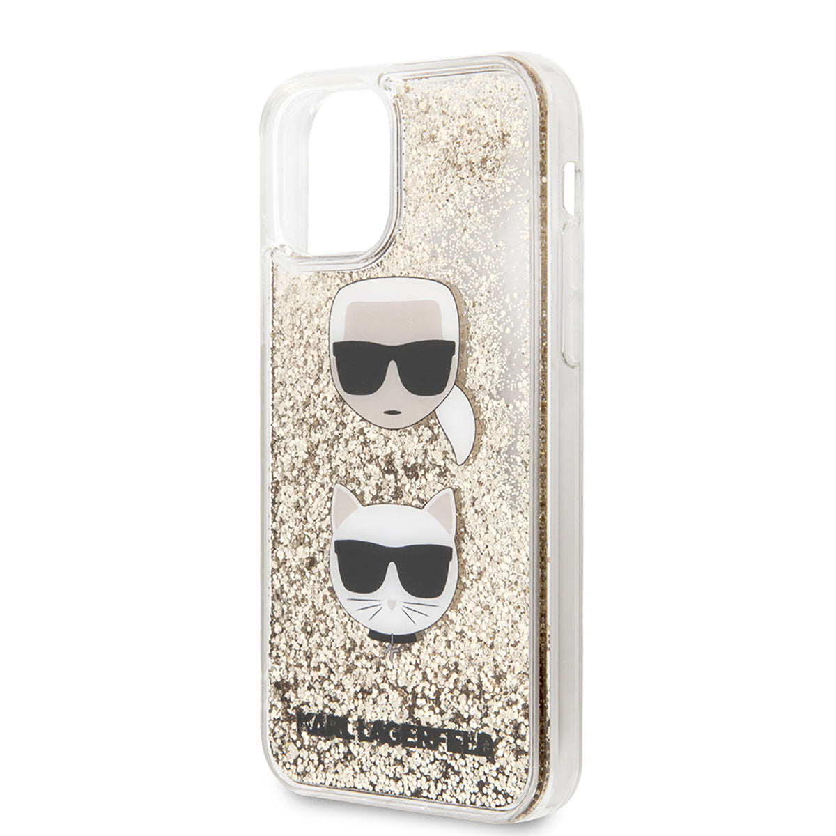iPhone 11 Kılıf Karl Lagerfeld Sıvılı Simli K&C Head Dizayn Kapak