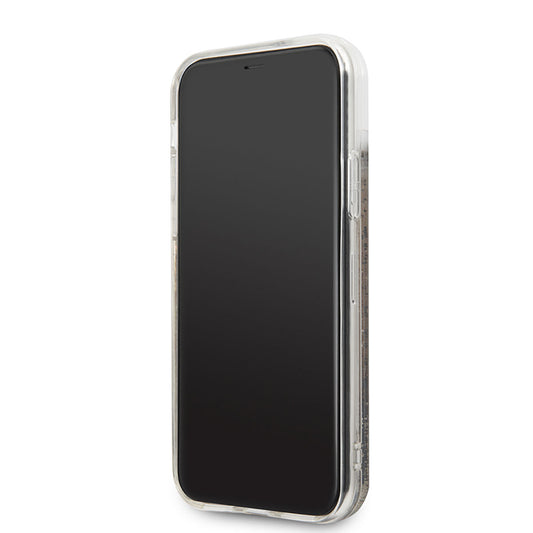 iPhone 11 Kılıf Karl Lagerfeld Sıvılı Simli Logo Dizayn Kapak