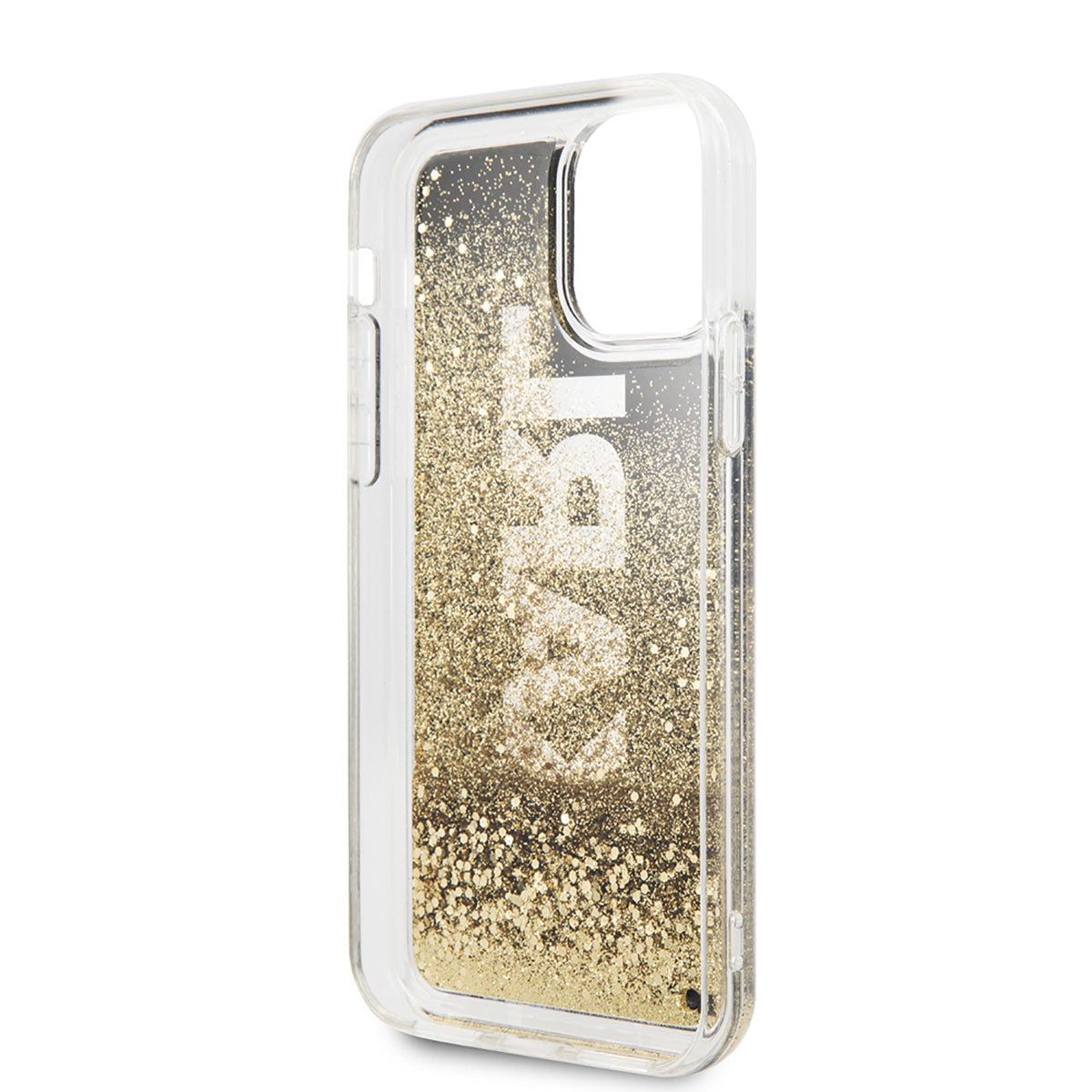 iPhone 11 Kılıf Karl Lagerfeld Sıvılı Simli Logo Dizayn Kapak