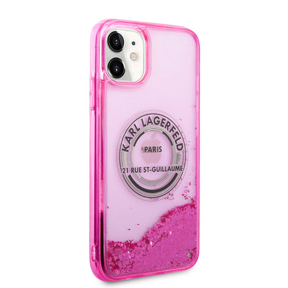 iPhone 11 Kılıf Karl Lagerfeld Sıvılı Simli RSG Dizayn Kapak