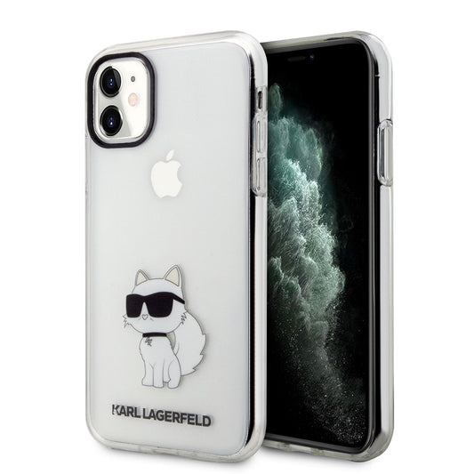 iPhone 11 Kılıf Karl Lagerfeld Transparan Choupette Dizayn Kapak