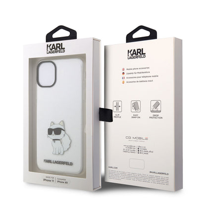 iPhone 11 Kılıf Karl Lagerfeld Transparan Choupette Dizayn Kapak