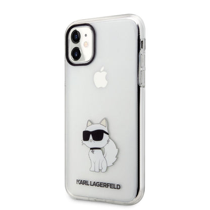 iPhone 11 Kılıf Karl Lagerfeld Transparan Choupette Dizayn Kapak
