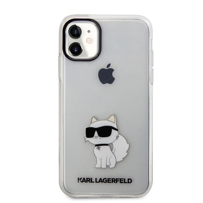 iPhone 11 Kılıf Karl Lagerfeld Transparan Choupette Dizayn Kapak