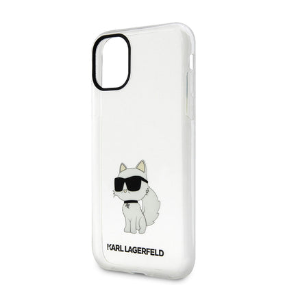 iPhone 11 Kılıf Karl Lagerfeld Transparan Choupette Dizayn Kapak