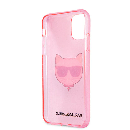 iPhone 11 Kılıf Karl Lagerfeld Transparan Choupette Head Dizayn Kapak