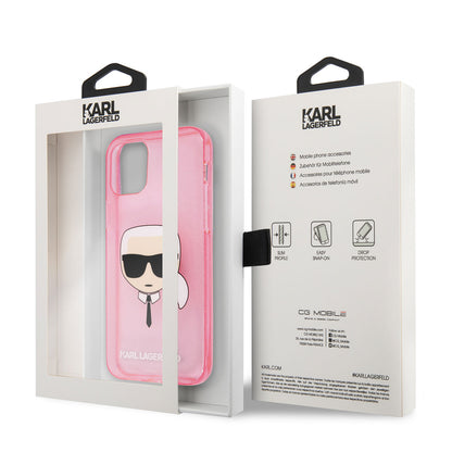iPhone 11 Kılıf Karl Lagerfeld Transparan Karl Head Dizayn Kapak