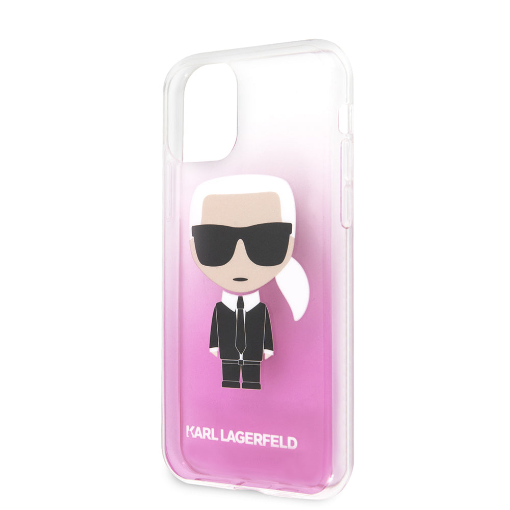 iPhone 11 Kılıf Karl Lagerfeld Yarı Transparan Karl Dizayn Kapak