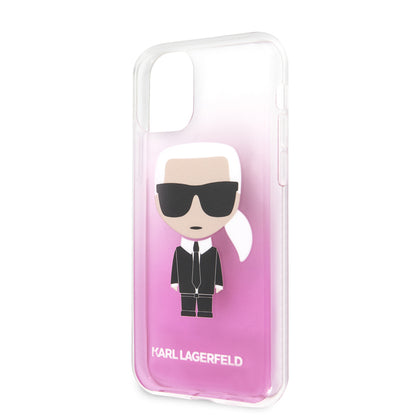 iPhone 11 Kılıf Karl Lagerfeld Yarı Transparan Karl Dizayn Kapak