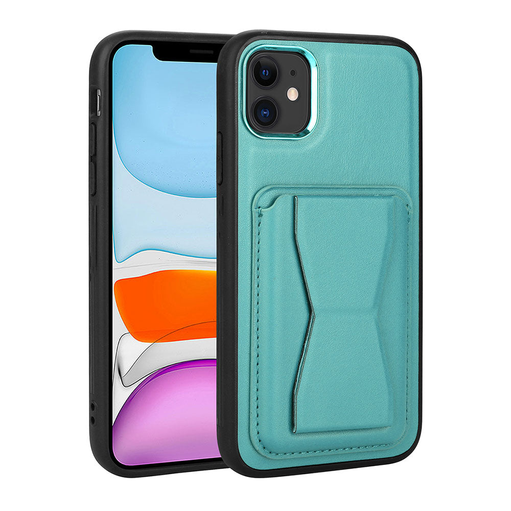 Apple iPhone 11 Kılıf Kartlıklı Standlı Pu Deri Zore Memo Kapak