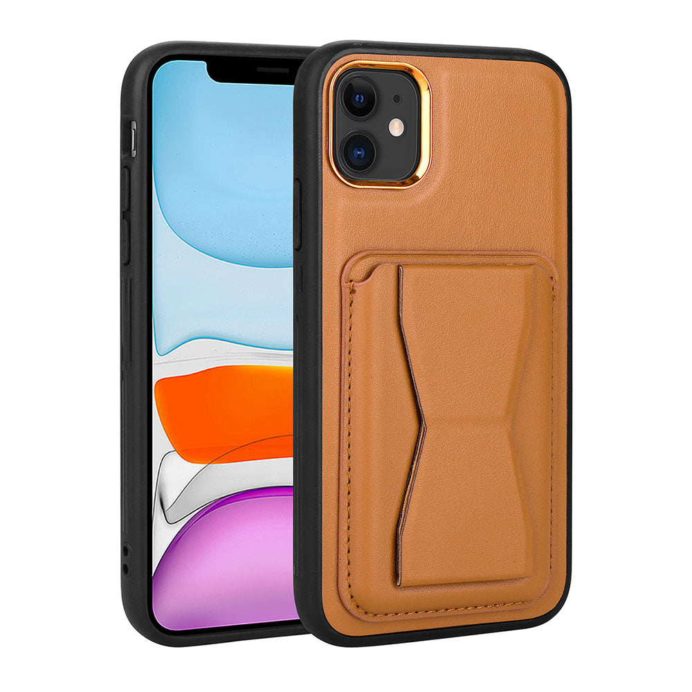 Apple iPhone 11 Kılıf Kartlıklı Standlı Pu Deri Zore Memo Kapak