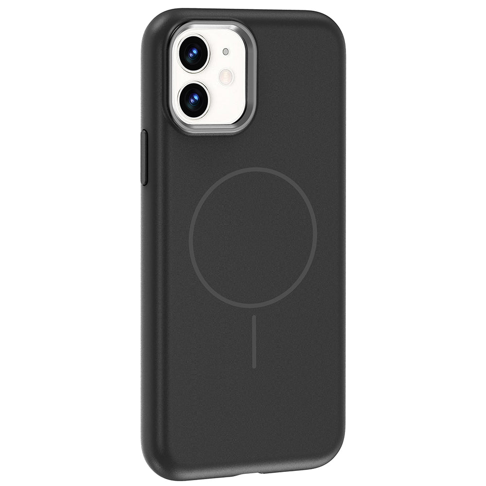Apple iPhone 11 Kılıf M-Safe Şarj Özellikli Metal Kamera Çerçeveli Zore Edi Silikon Kapak