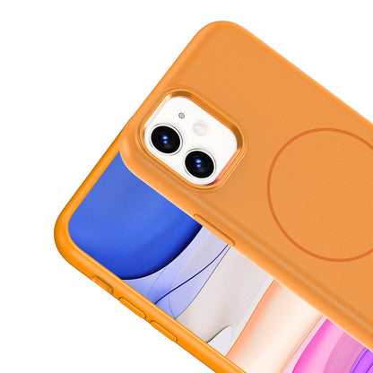 Apple iPhone 11 Kılıf M-Safe Şarj Özellikli Metal Kamera Çerçeveli Zore Edi Silikon Kapak