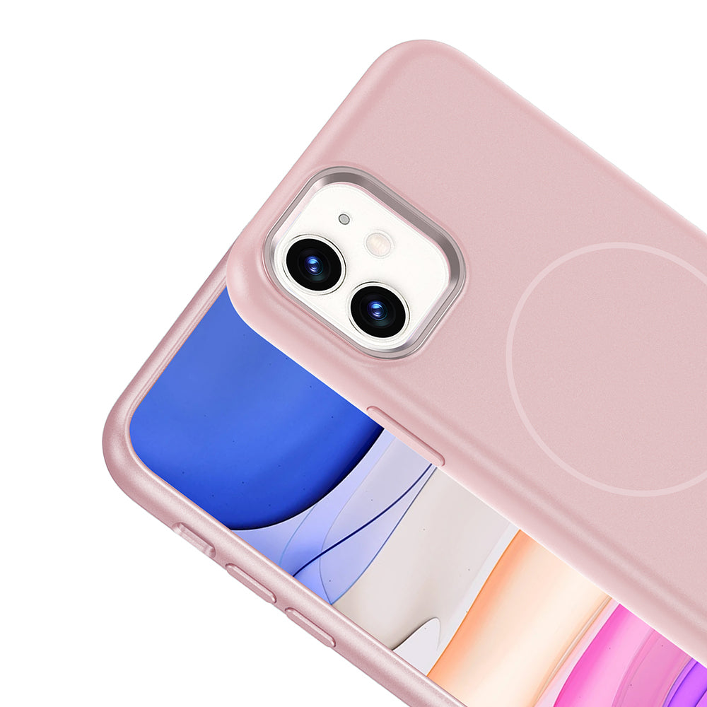 Apple iPhone 11 Kılıf M-Safe Şarj Özellikli Metal Kamera Çerçeveli Zore Edi Silikon Kapak
