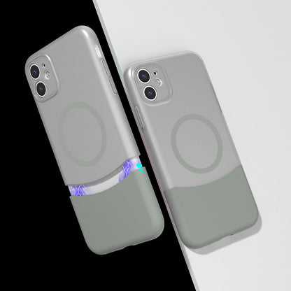 Apple iPhone 11 Kılıf M-Safe Şarj Özellikli Mıknatıslı Zore Duble Kapak