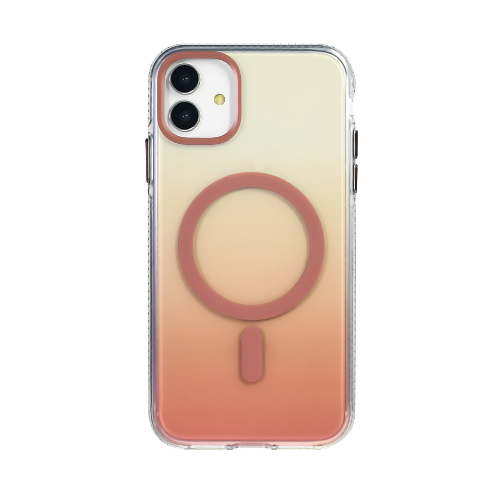 Apple iPhone 11 Kılıf M-safe Şarj Özellikli Transparan Renk Geçişli Zore Toros Kapak