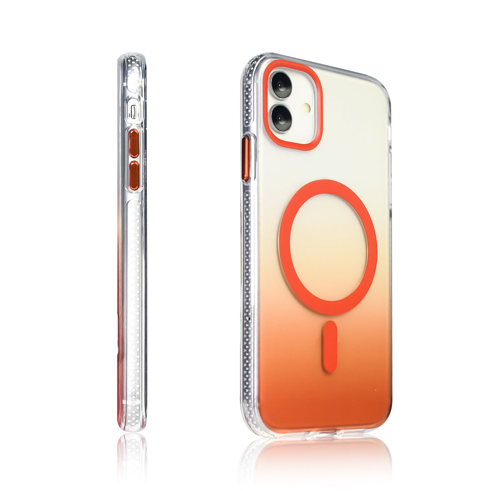 Apple iPhone 11 Kılıf M-safe Şarj Özellikli Transparan Renk Geçişli Zore Toros Kapak