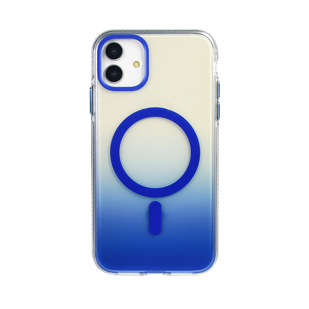 Apple iPhone 11 Kılıf M-safe Şarj Özellikli Transparan Renk Geçişli Zore Toros Kapak