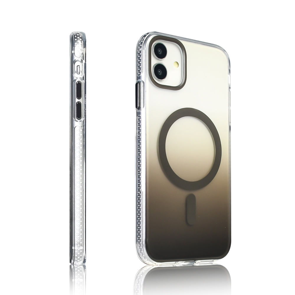 Apple iPhone 11 Kılıf M-safe Şarj Özellikli Transparan Renk Geçişli Zore Toros Kapak