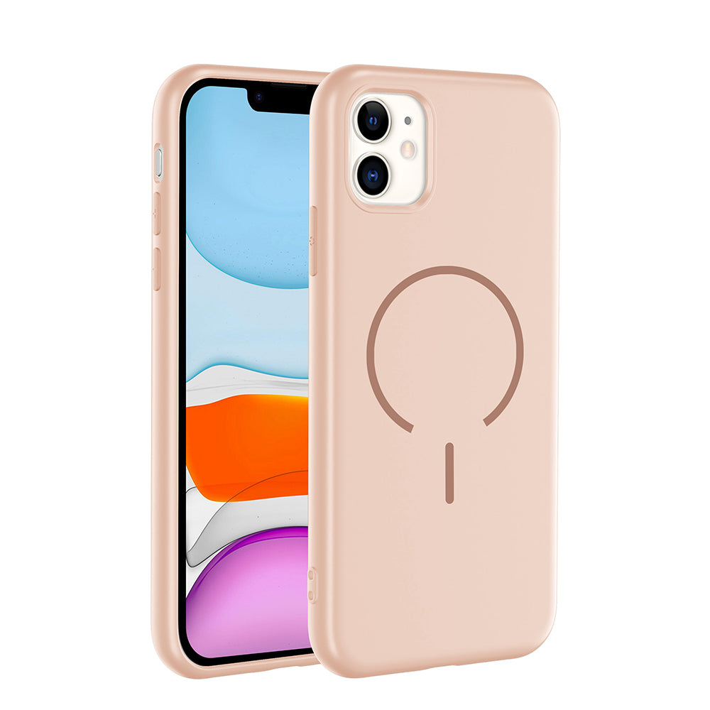 Apple iPhone 11 Kılıf M-safe Şarj Özellikli Zore Meta Kapak