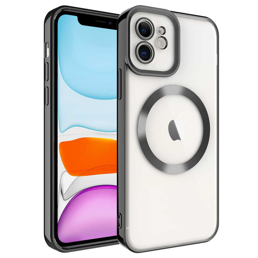 Apple iPhone 11 Kılıf M-safe Wireless Şarj Özellikli Zore Setro Silikon