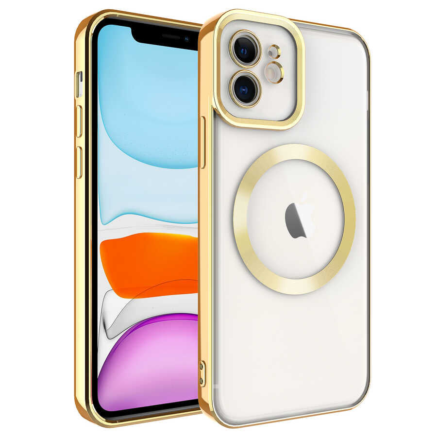 Apple iPhone 11 Kılıf M-safe Wireless Şarj Özellikli Zore Setro Silikon