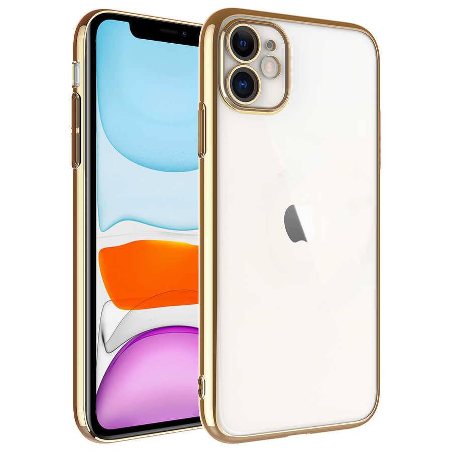 Apple iPhone 11 Kılıf Sert PC Renkli Çerçeveli Zore Riksos Kapak