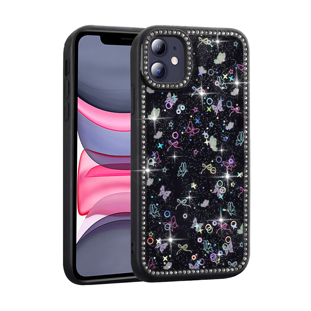 Apple iPhone 11 Kılıf Taşlı ve Simli Tasarım Zore Azra Kapak